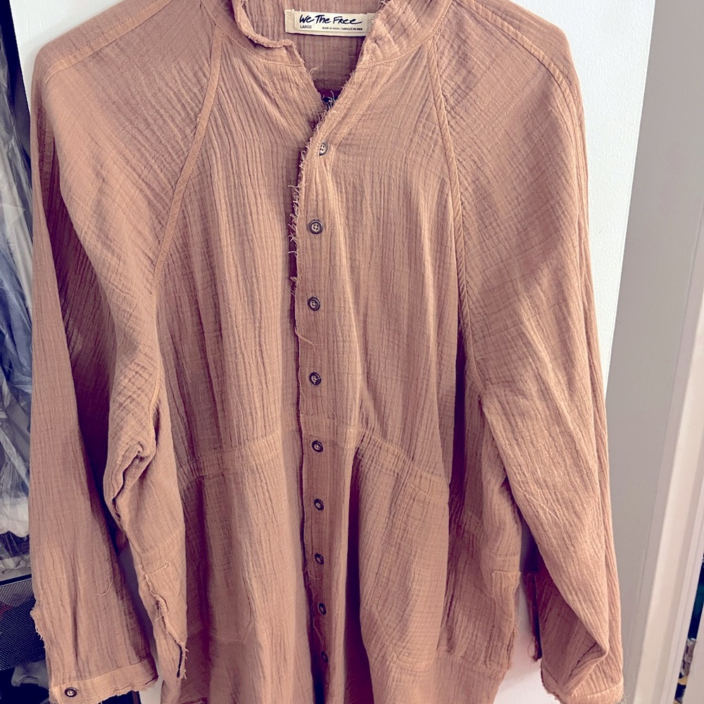 Free People button down in brown